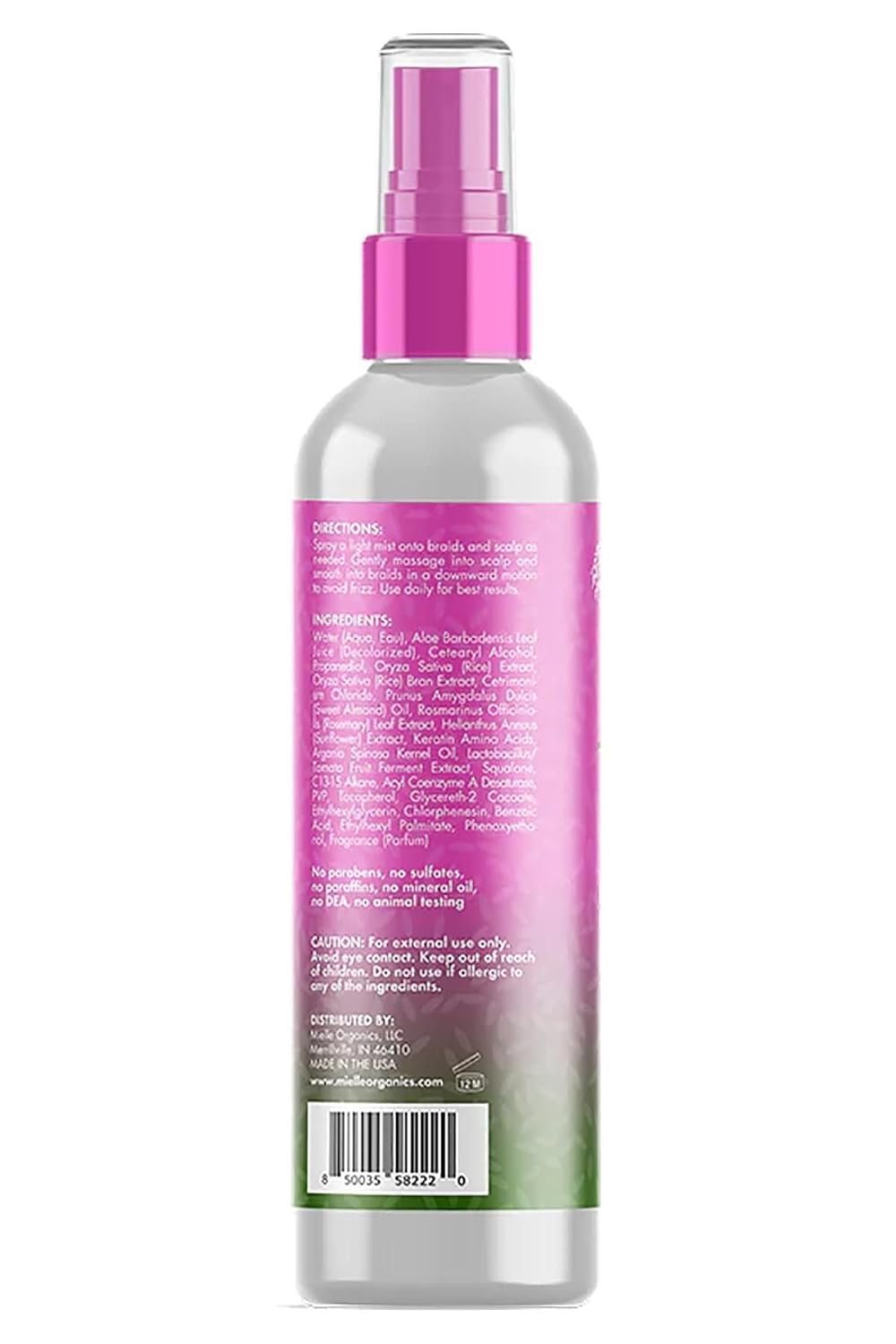Mielle Rice Water & Aloe Vera Blend Braid & Scalp Moisturizer 8 Fl Oz (Pack of 2) - Image 2
