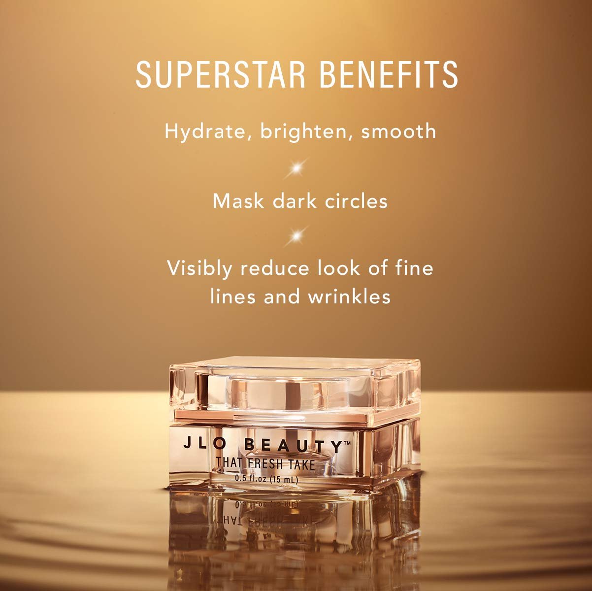 JLO BEAUTY Under Eye Cream for Women, Lightweight Hydrating Eye Treatment with Peptides & Hyaluronic Acid for Dark Circles, Puffiness & Fine Lines, That Fresh Take, 0.5 Oz - Image 3