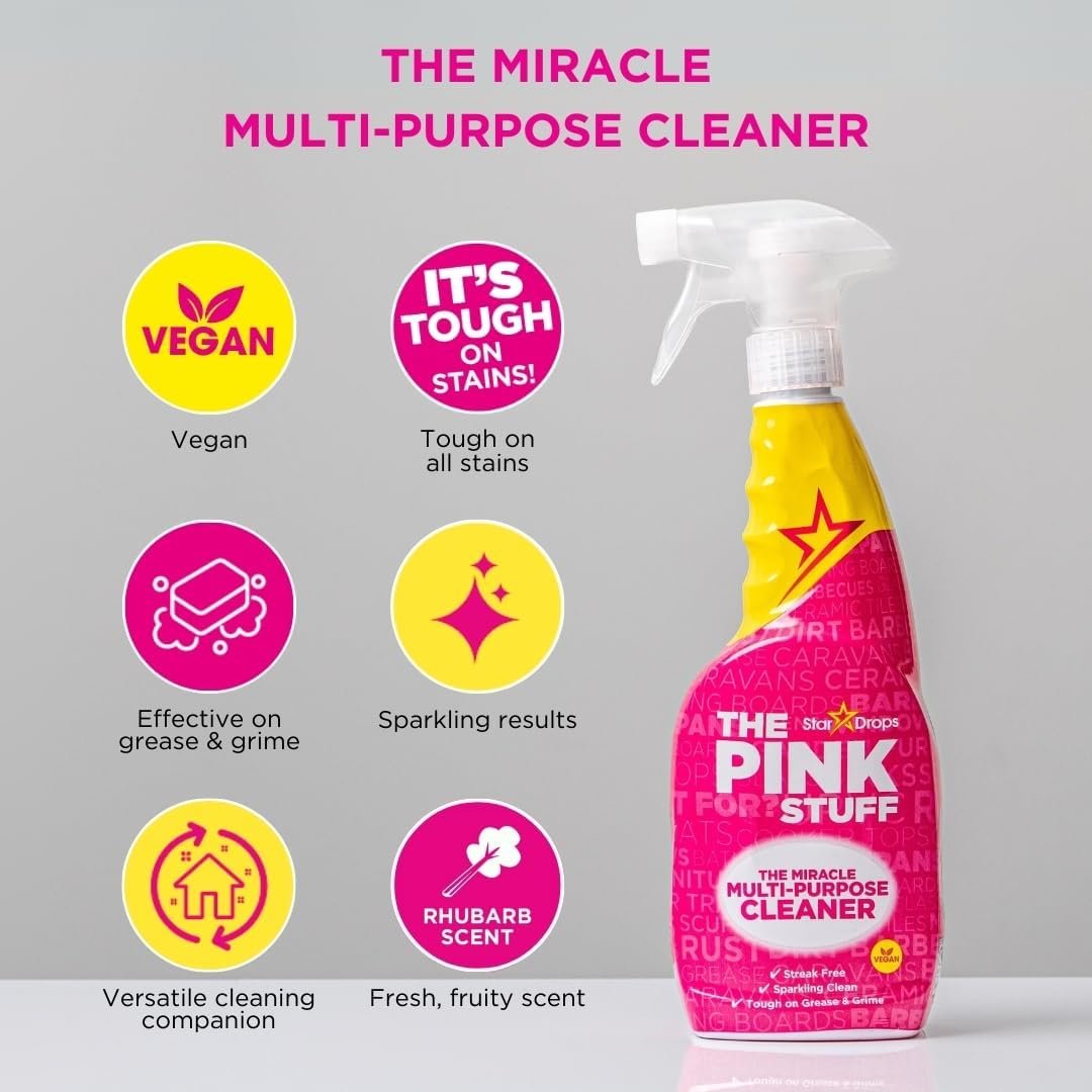 Stardrops - The Pink Stuff - The Miracle Multi-Purpose Cleaner Spray- 25.36 Fl Oz - Image 6