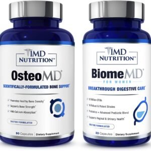 1MD Nutrition OsteoMD & BiomeMD for Women Bundle | Comprehensive Bone Support & Urinary Health