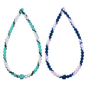 Chew Necklaces for Sensory Kids, 2 Pack Chewy Necklace Sensory to Reduces Anxiety and Stress, Integrated Safety Design Teething Necklace for Baby, BPA Free