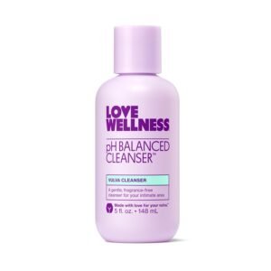 Love Wellness pH Balanced Cleanser | Feminine Vaginal Wash | Fragrance-Free | Vaginal Cleanser for Balanced pH, Intimate Health & Hygiene | Non-Irritating with Aloe Vera for Sensitive Skin | 5 Fl Oz