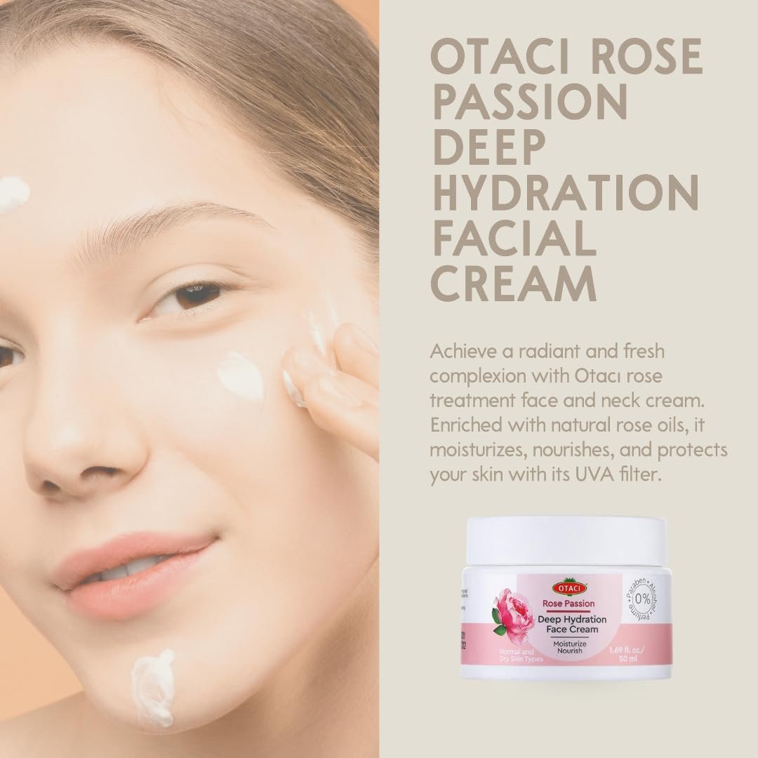 OTACI Rose-Infused Herbal Face Cream – Ultra-Nourishing Vegan Moisturizer for Deep Hydration, Smooth Texture & Radiant Glow (50 ml) - Image 5