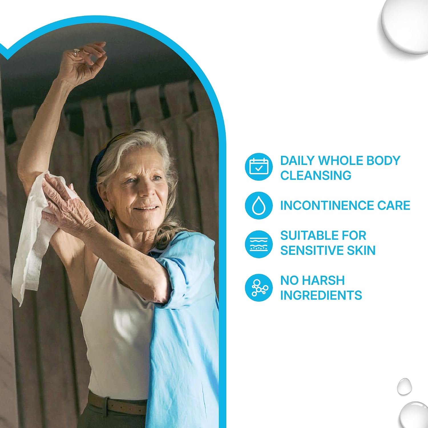 WaterWipes Sensitive Whole Body Cleansing Wipes, 99.9% Purified Water, XL Textured Wipes, Incontinence Care, Fragrance Free, 360 Count (12 Packs) - Image 6