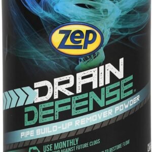Zep Drain Defense Enzymatic Drain Cleaner Powder – 18 Ounces – ZDC16 – Safe for Pipes and Septic Systems, Pack of 1, white