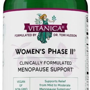 Vitanica Women’s Phase II, Menopause Support, Vegan, 180 Capsules