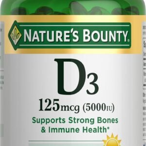 Nature’s Bounty Vitamin D3 5000 IU Softgels, Rapid Release, Immune Support, Vitamin D Supplements, 240 Ct