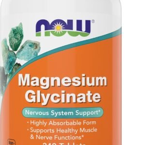 Now Foods Magnesium Glycinate, 240 Tablets – Supports Healthy Muscle and Nerve Functions – Non-GMO