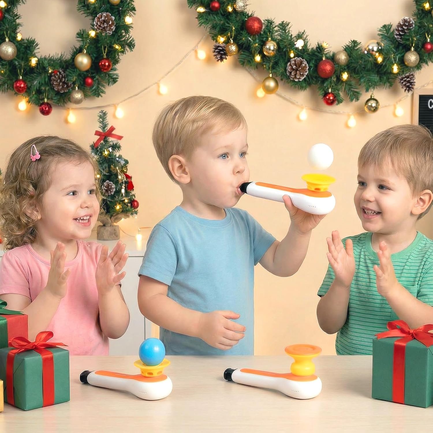TOP BRIGHT 3in1 Sensory Toys for Toddlers Autism, Oral Motor Speech Therapy Montessori Toys for 3 4 5 Year Old with Whistle, Ball Blowing, Floating Blow Pipe Balls Birthday Gift - Image 7