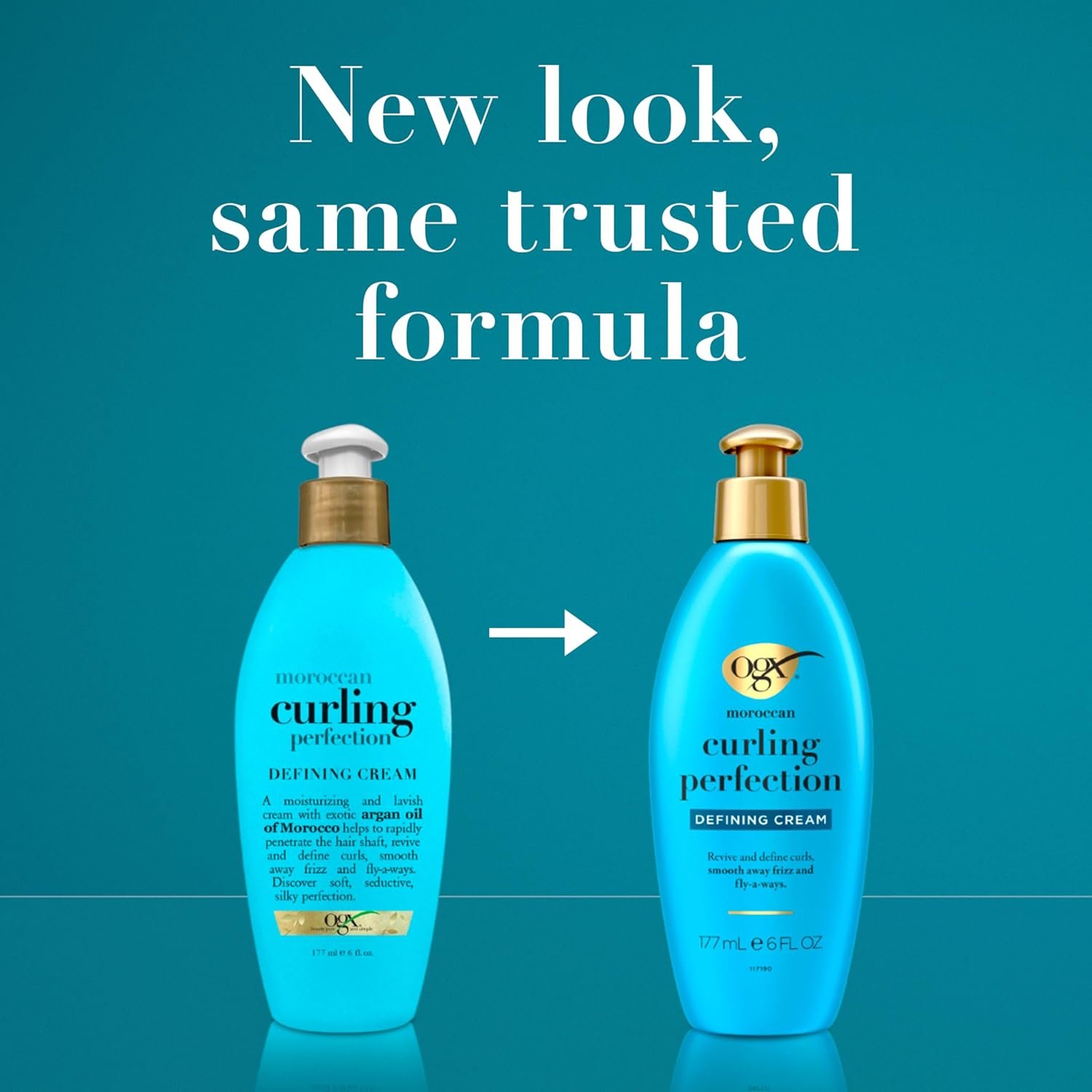 OGX Argan Oil of Morocco Curl-Defining Styling Cream, Anti-Frizz Curl Cream for Curly Hair & All Textures, Cold-Pressed Argan Oil, Paraben-Free, Sulfate-Free Surfactants, Curly Hair Products, 6 oz - Image 3