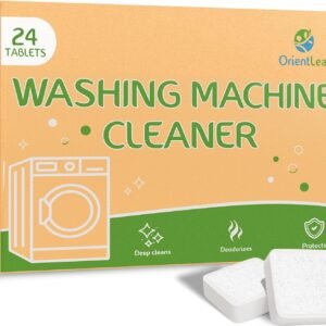 ORIENTLEAF Washing Machine Cleaner Tablets 24 Pack, Washer Machine Cleaner Tablets For HE Front Loader & Top Load Washer