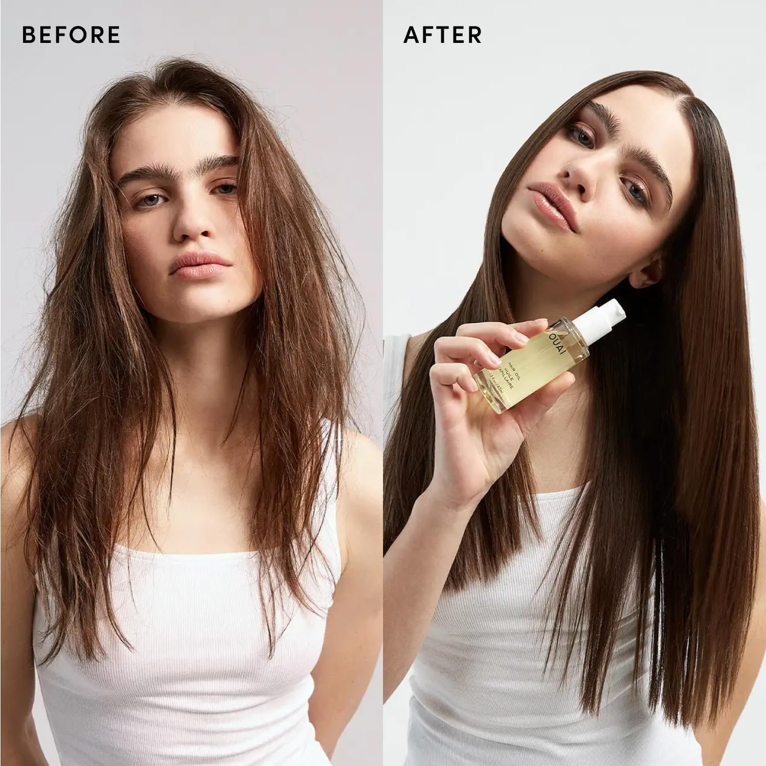 OUAI Hair Oil - Hair Heat Protectant Oil for Frizz Control - Adds Shine and Smooths Split Ends - Color Safe Formula - Paraben, Phthalate and Sulfate Free (1.5 fl oz) - Image 4