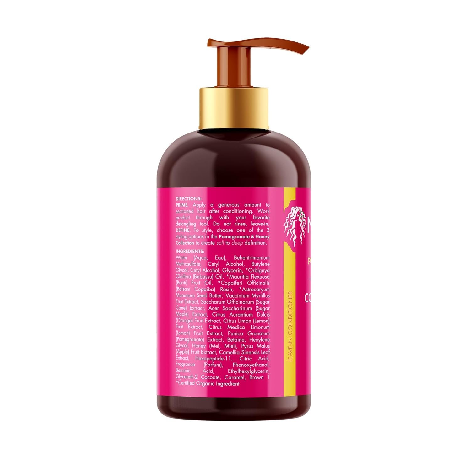 Mielle Organics Pomegranate & Honey Leave-In Conditioner for Curly Hair - Moisturizing Detangler & Curly Hair Treatment to Help Repair Damage, Prevent Frizz & Improve Shine, 12 Fl Oz - Image 7