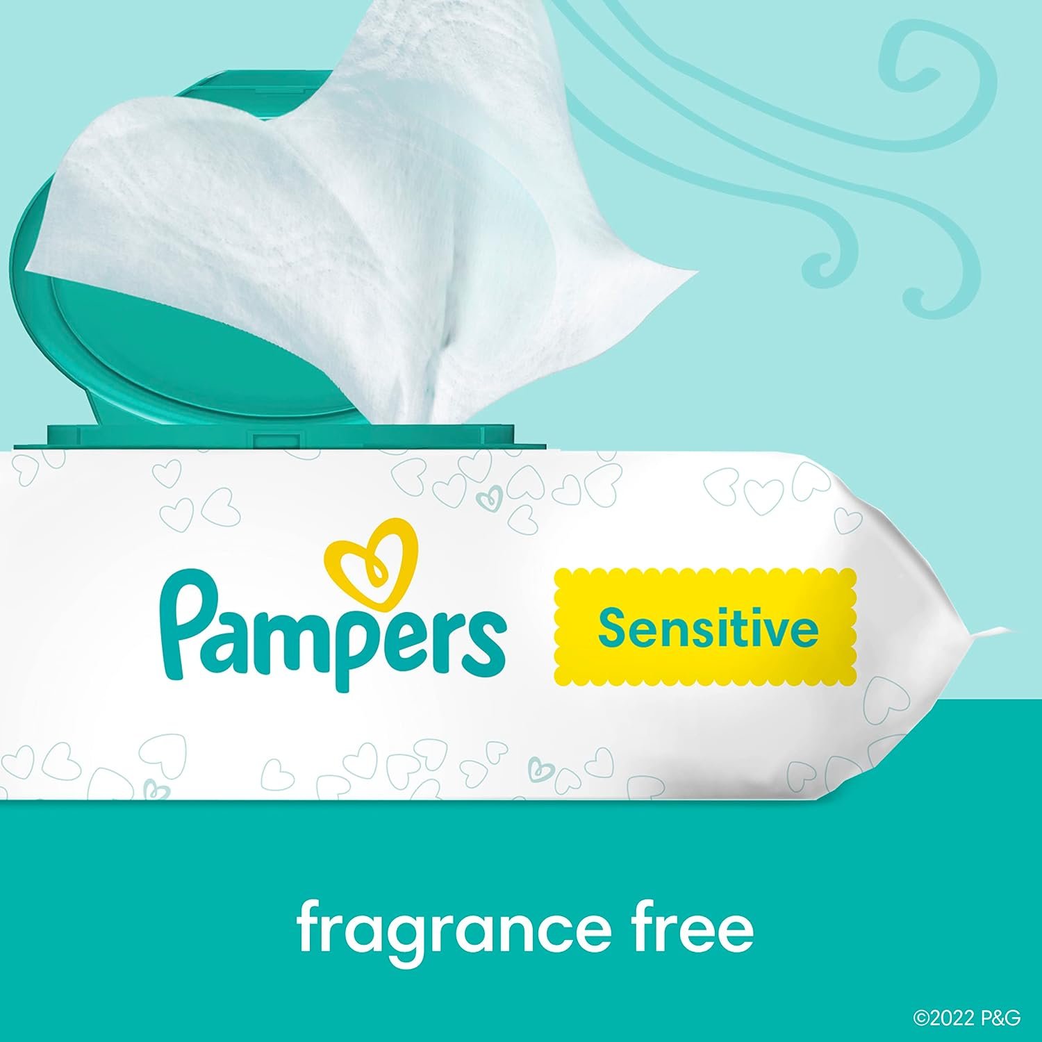 Pampers Baby Wipes Sensitive Perfume Free 7X Refill Packs (Tub Not Included) 448 Count - Image 4