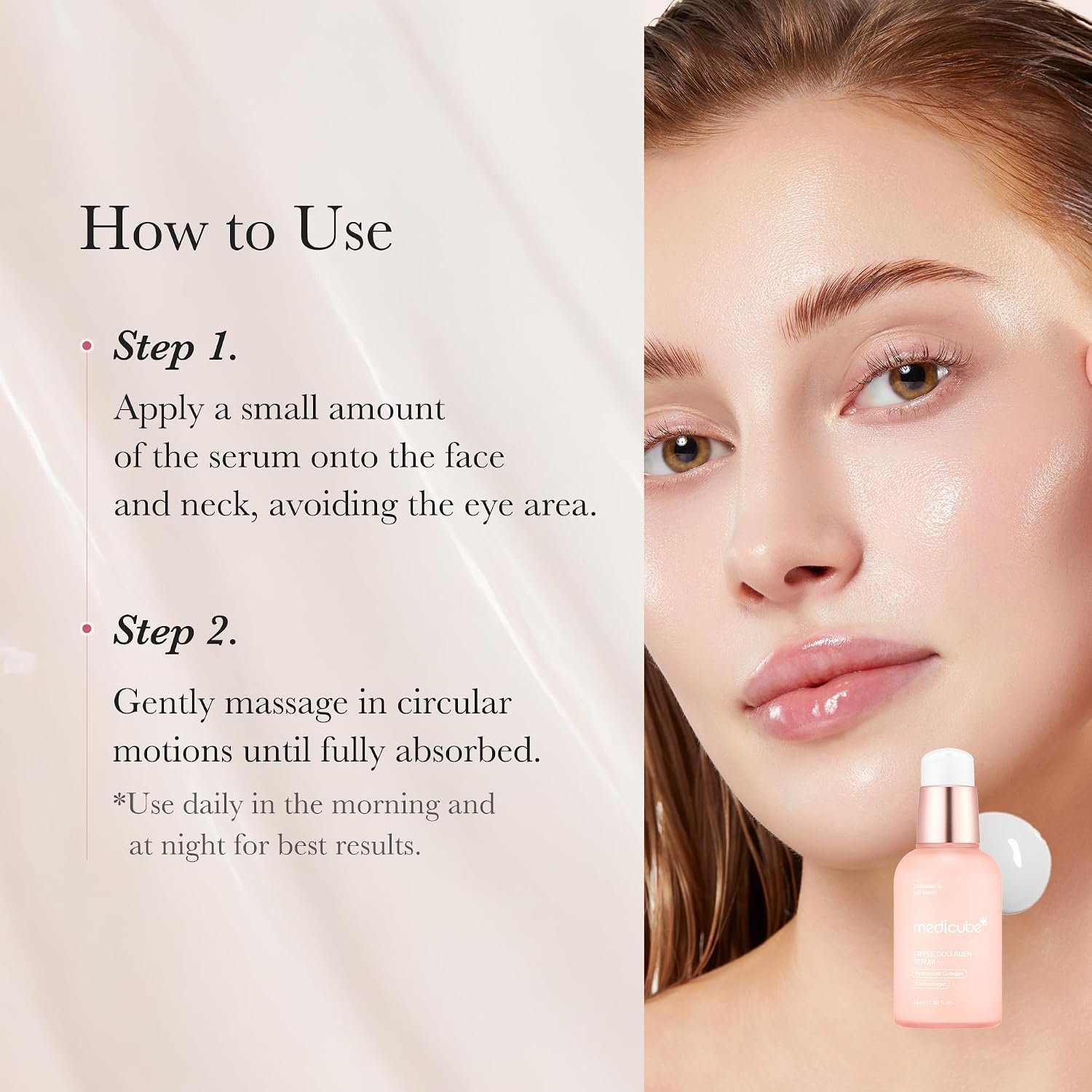 Medicube Triple Collagen Serum 1.85 fl.oz - Nourish dull skin with Triple Collagen Complex - A lightweight serum with Niacinamide and Hyaluronic Acid - Korean Skincare - Image 5