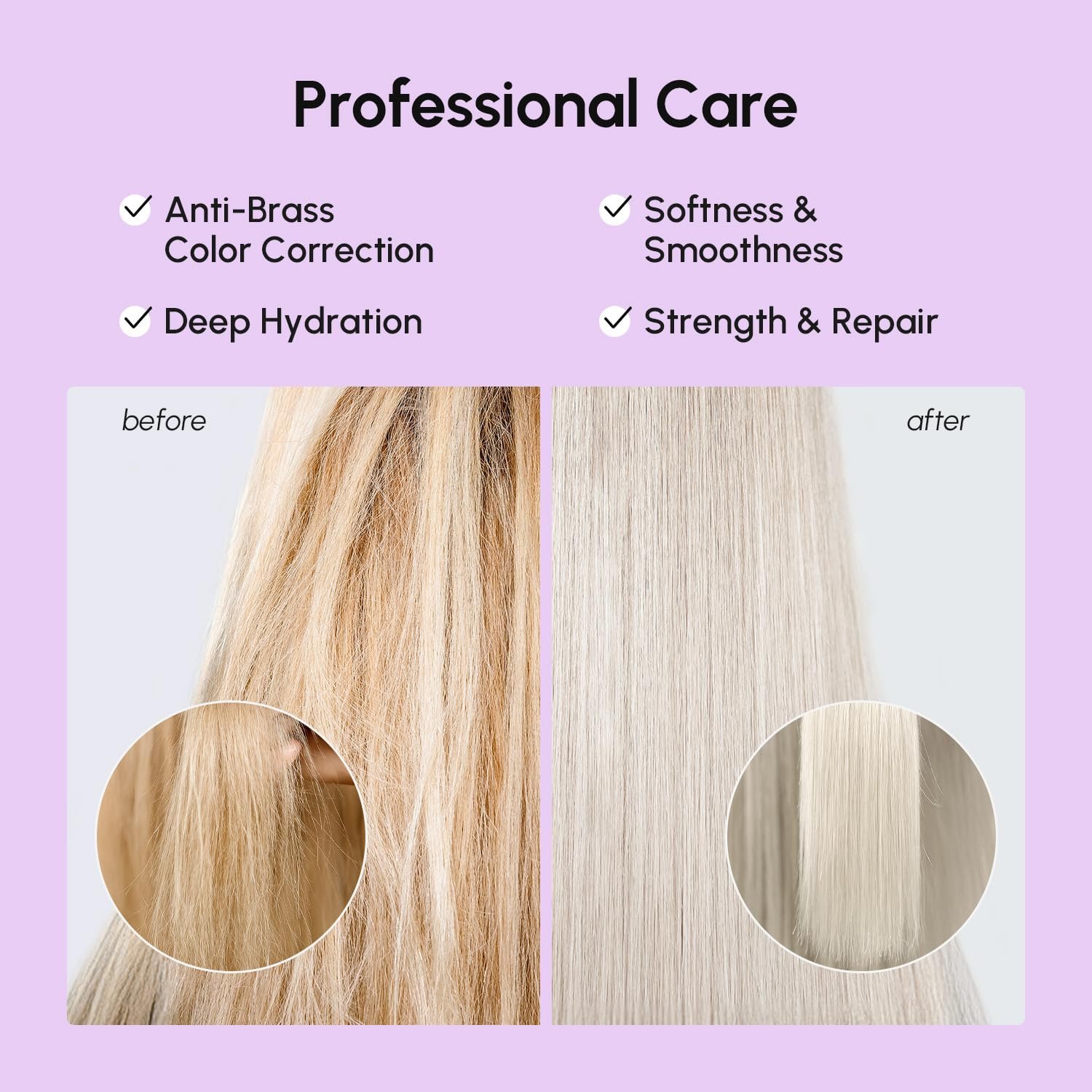 MAREE Deep Conditioning Hair Mask for Damaged Hair Treatment – Keratin Hair Care for Hydrating Growth Repair Moisturizing – Dry Curly Color Refreshing – 10 Fl Oz, Purple - Image 6