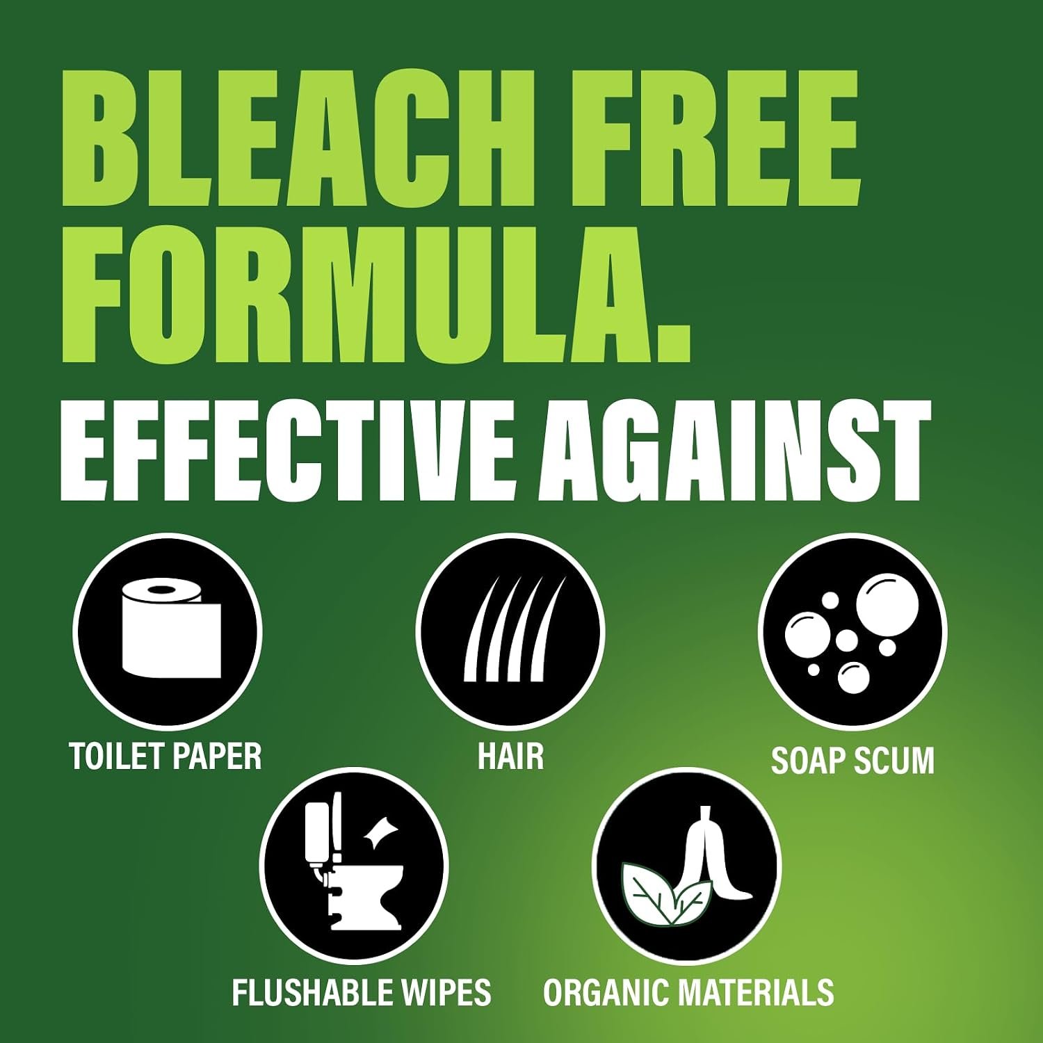 Green Gobbler Industrial Strength Grease and Hair Drain Clog Remover | Drain Cleaner Gel | Safe for Pipes, Toilets, Sinks, Tubs, Drains & Septic Systems | 1 Gallon - Image 5