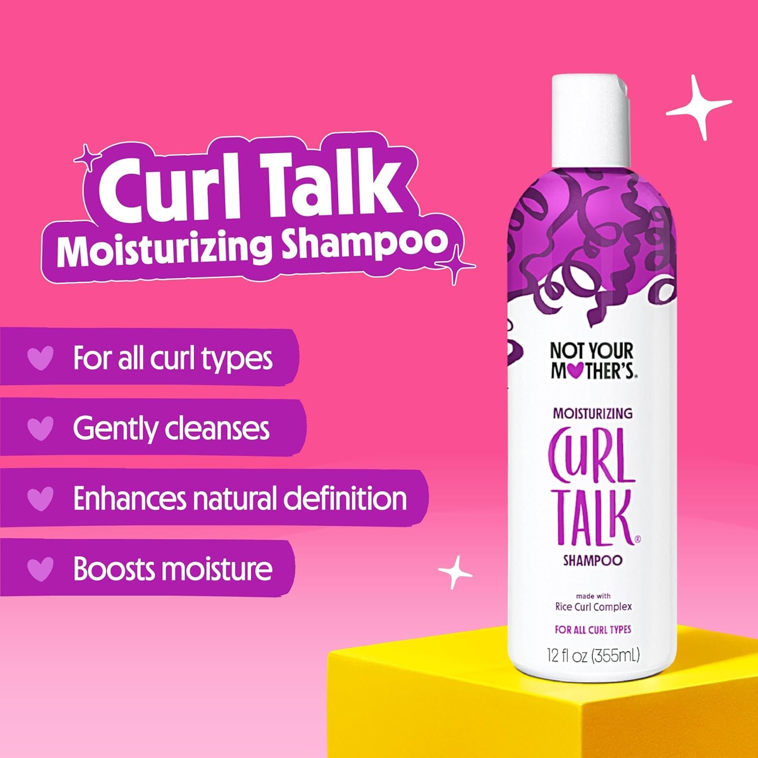 Not Your Mother's Curl Talk Shampoo and Conditioner Set for Curly Hair - (2 Pack) 12 fl oz - Shampoo and Conditioner for Women with All Curl Types - Cleanse & Hydrate Curly Hair - Control Frizz - Image 3