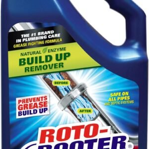 Roto-Rooter Build-Up Remover Drain Cleaner, Enzyme-Based Formula Helps Prevent Clogs and Grease Buildup, Removes Odor, Safe for Septic Systems, Pipes, Toilets, Drains and Sinks, 64 oz