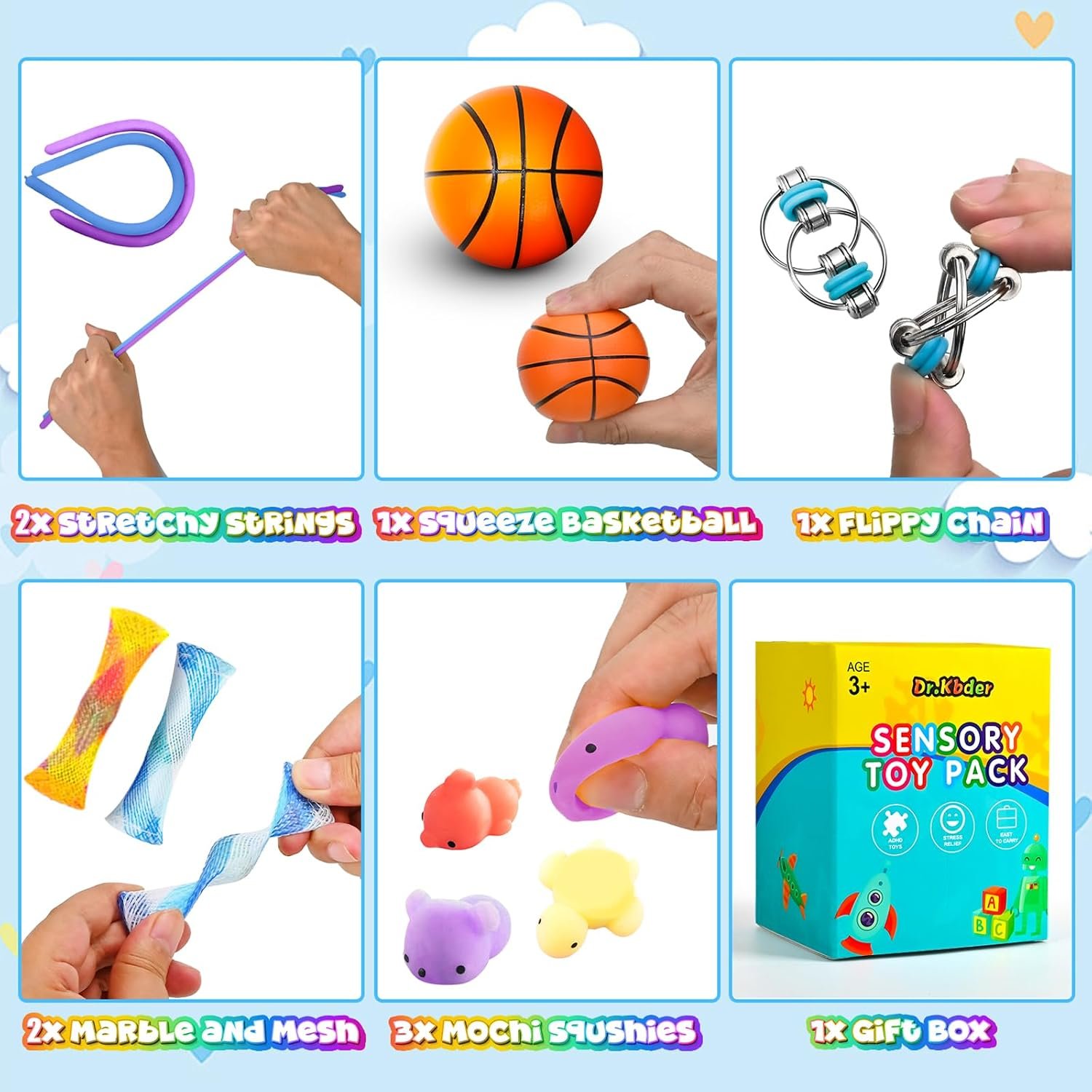 15Pack Fidget Toys Bulk for Adult Kids Age 5-7, 8-12, Sensory Autism Travel Must Have ADHD Autistic Figette Classroom Treasure Prize Box School Must Have Stress Anxiety Easter Basket Stuffers Gifts - Image 4