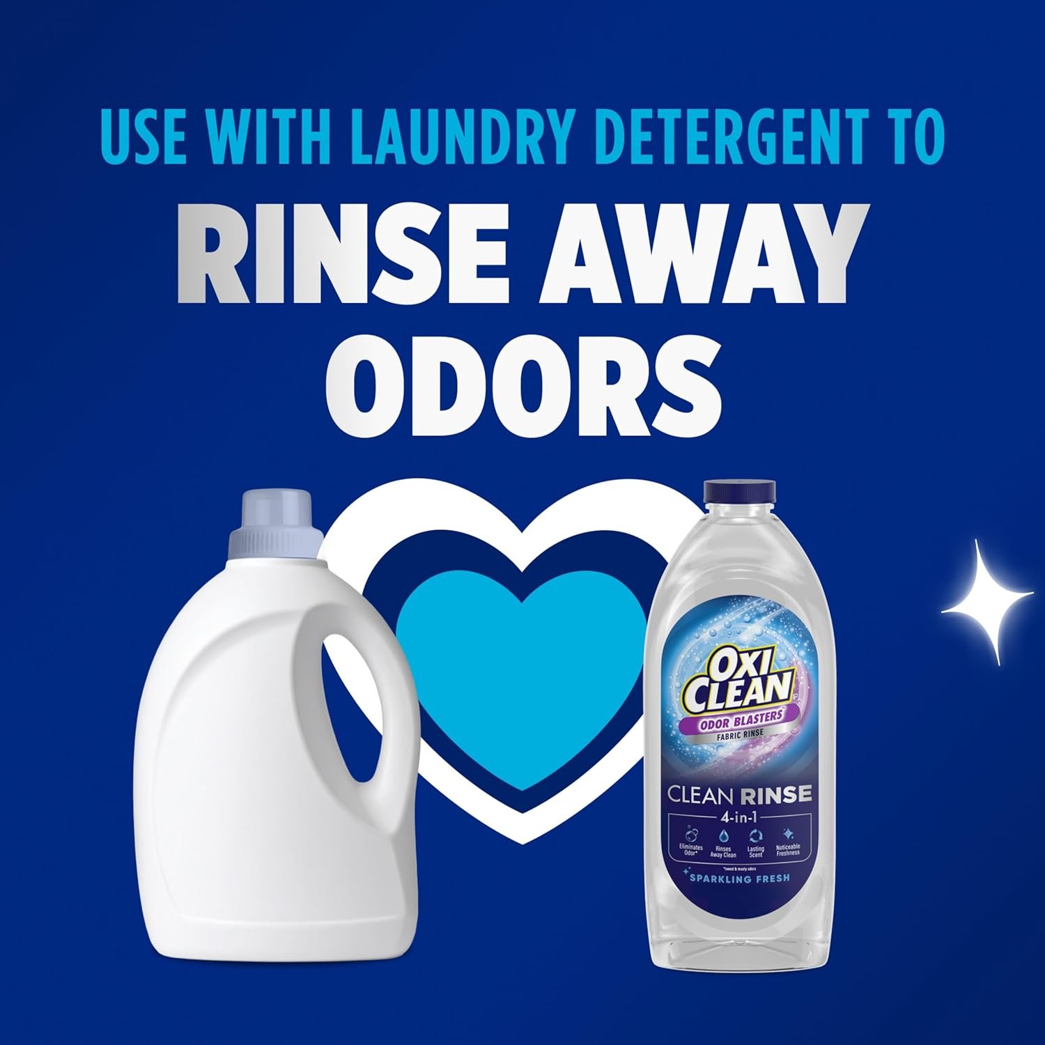 OxiClean Odor Blasters Fabric Rinse, 4-in-1 Clean Rinse Formula, Laundry Additive and Odor Eliminator for Sweat and Musty Odors, Sparkling Fresh Scent, 50 fl oz - Image 6