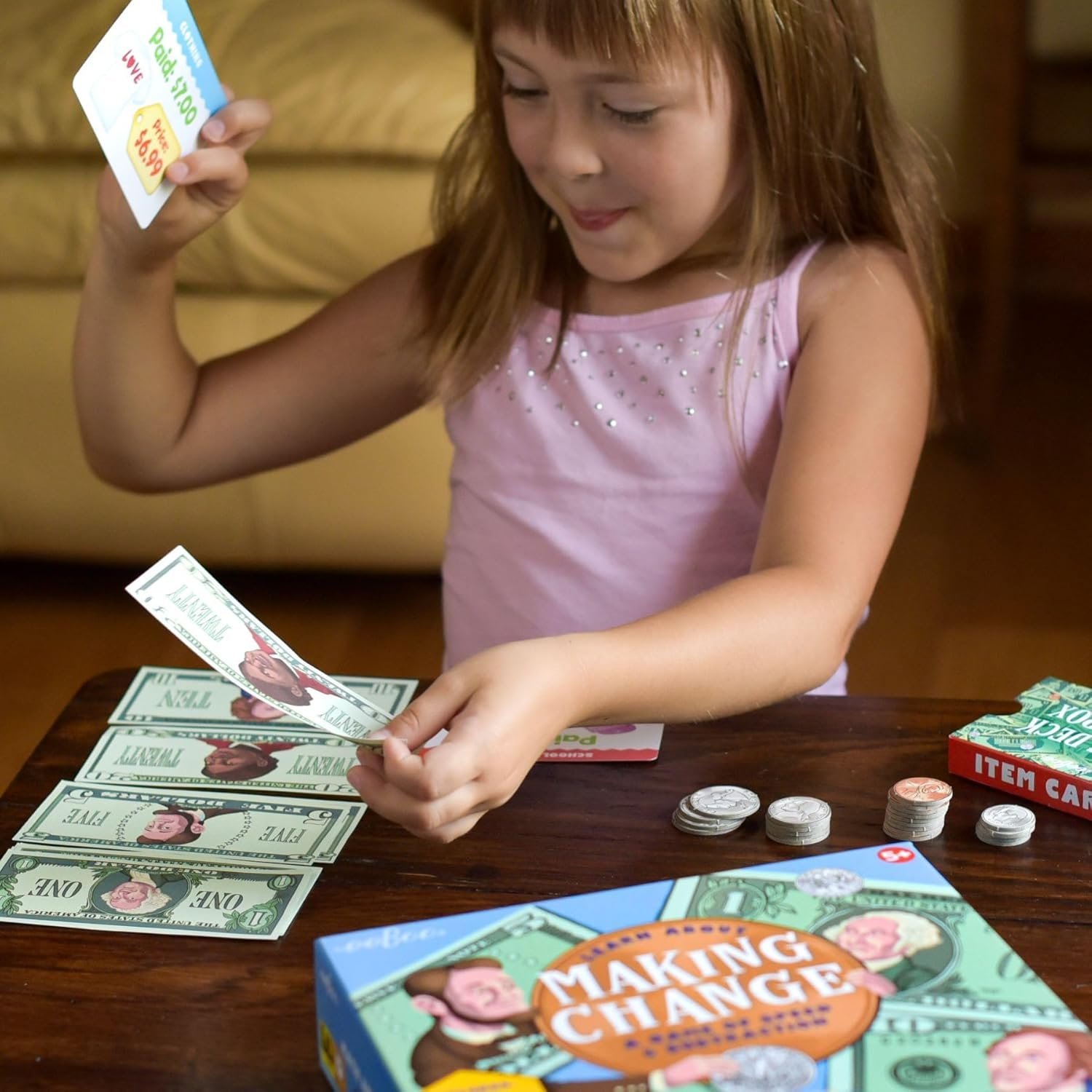 eeBoo: Making Change Game, 50 Item Cards with Play Money, Develop Math and Practical Money Skills, Perfect for Ages 5 and up - Image 6