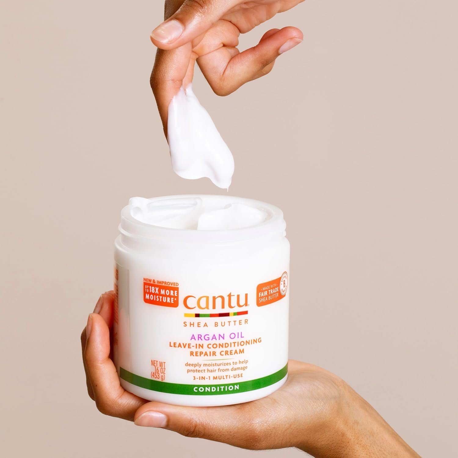 Cantu Argan Oil Leave in Conditioning Repair Cream, 16 Ounce - Image 7