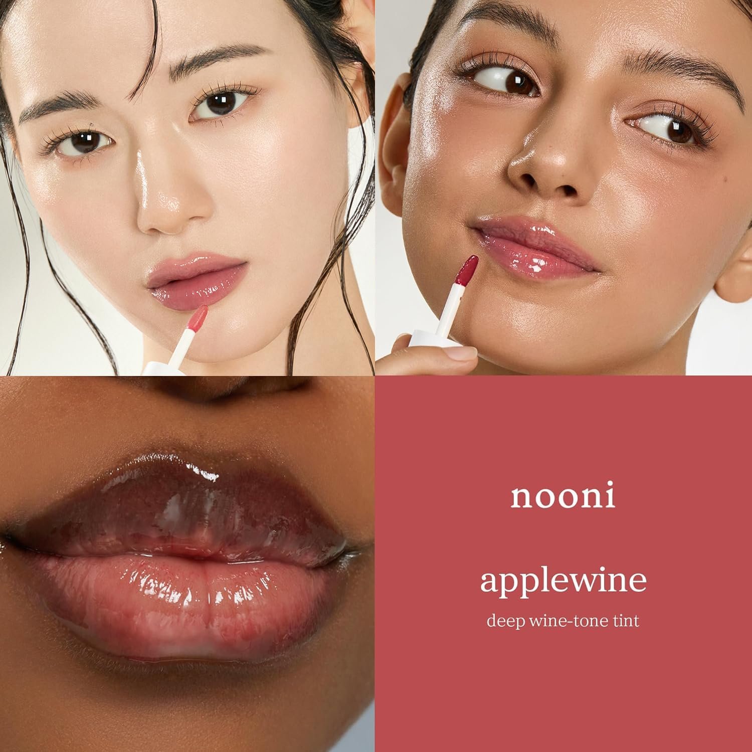 NOONI Korean Lip Oil - Applewine | Long-Lasting, Moisturizing, Plumping, Revitalizing for Dry Lips, Waterproof, No Peel Off, Hydrating Lip Stain, Stocking Stuffers, Gifts For Women, 0.12 FL Oz - Image 3