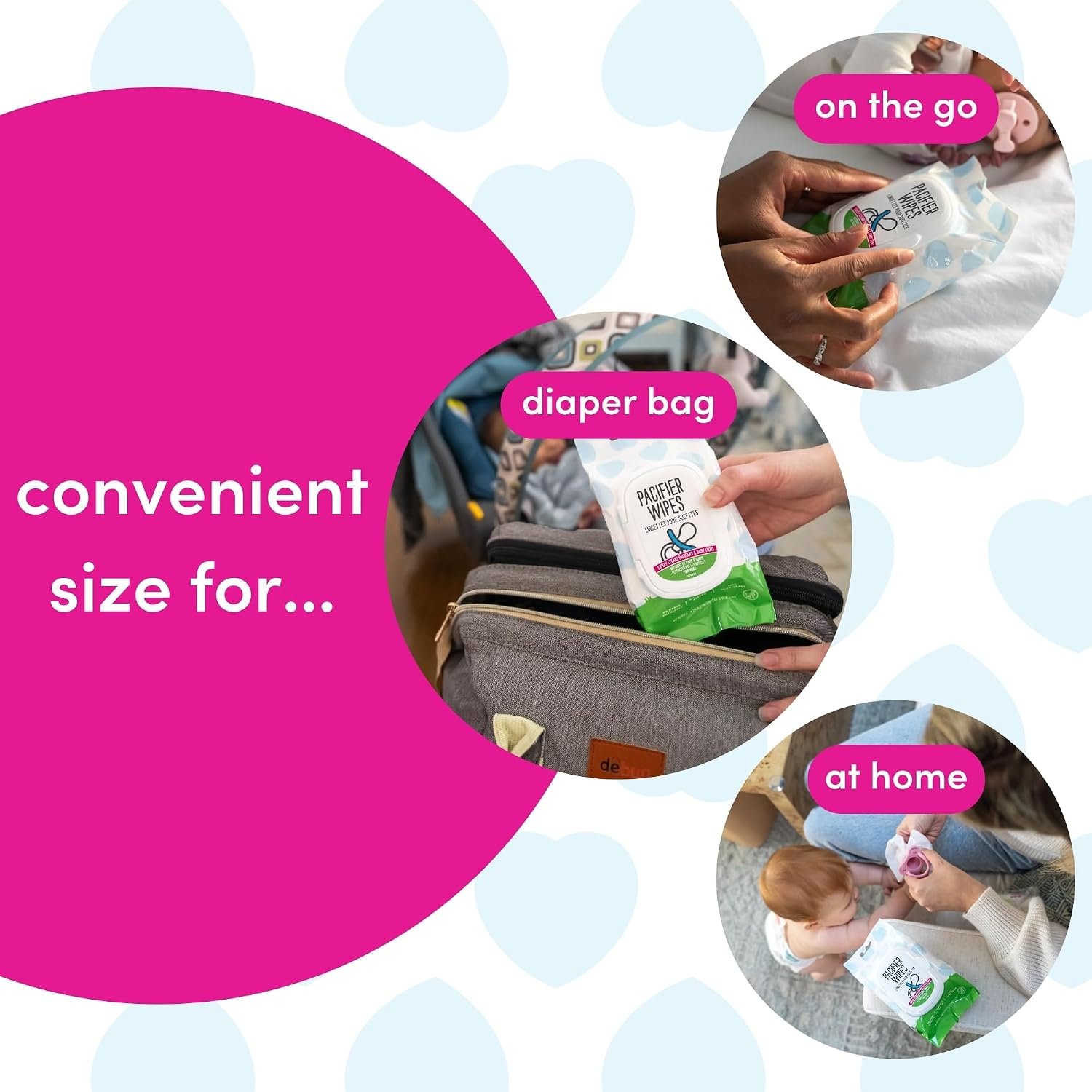 Dapple Baby Pacifier Wipes for Infants and Toddlers - (3 Pack) 40 Count - Fragrance-Free, Hypoallergenic & Food-Grade - Diaper Bag Essentials - Image 3