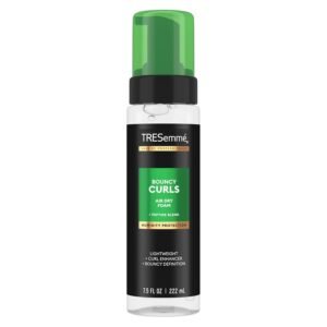 TRESemmé Air Dry Foam 1 ct Bouncy Curls Foam for Humidity Protection, with Peptide Blend, 7.5 fl oz