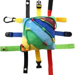 Buckle Pillow Fine Motor Sensory Toy, Latches and Zipper Plush