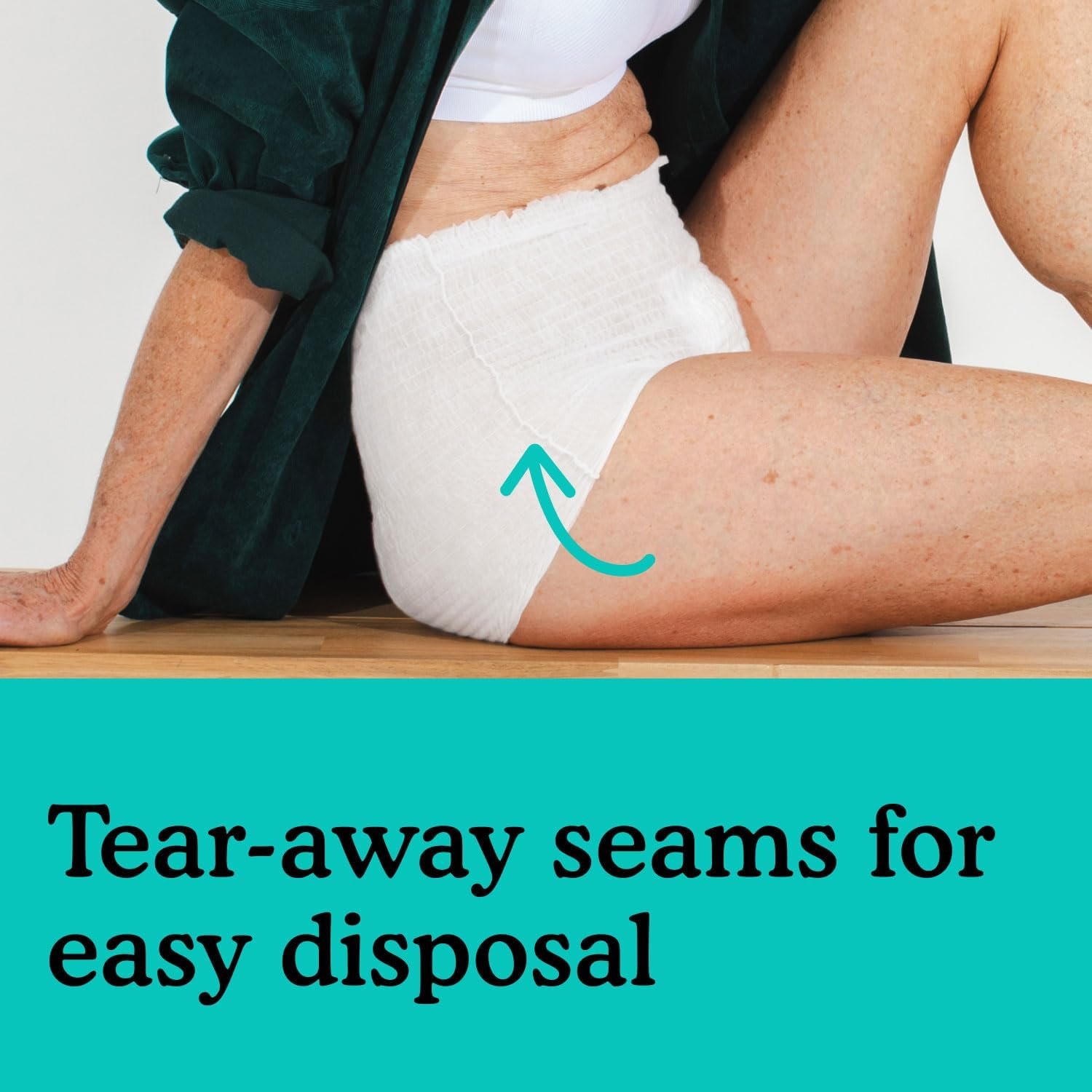 Because Overnight Absorbency Pull Ups - Adult Disposable Incontinence Underwear, Extra Absorbent Nighttime Briefs for Men and Women, White, Large, 20 Count - Image 7