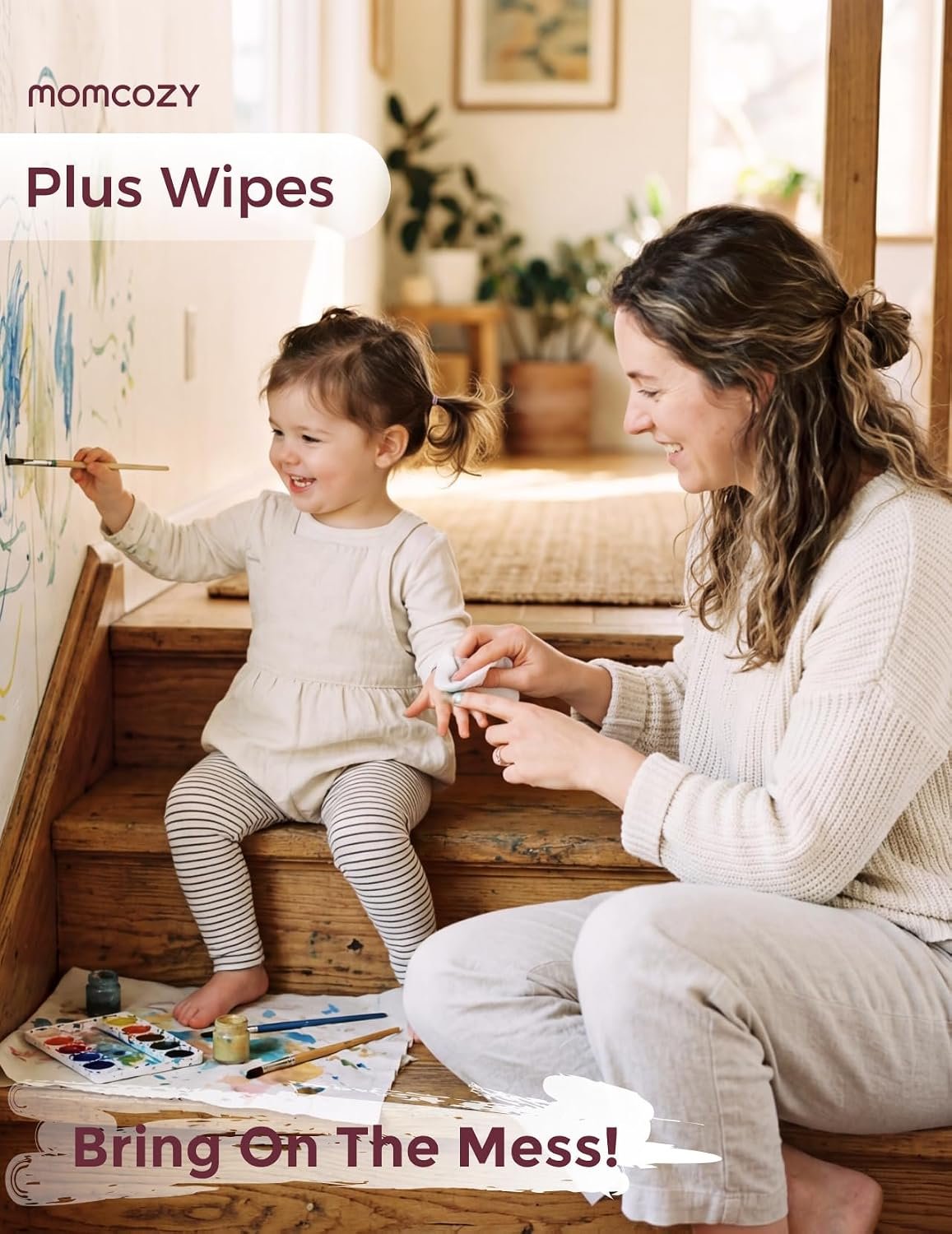 Momcozy Baby Wipes-Extra Large Size Design, 99% Water Based, Unscented & Hypoallergenic, Cleansing & Moisturizing Baby Wipes for Sensitive Skin, 8 Flip-Top Packs (480 Wipes Total) - Image 2