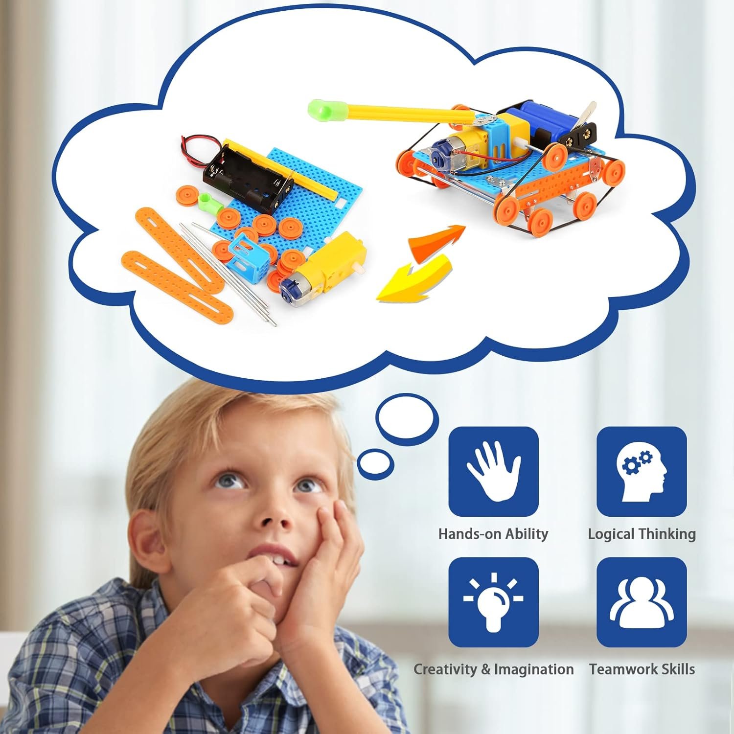 STEM Kits for Kids Crafts 6-8 8-12, Boys Gifts Toys for 6 7 8 Year Old Boy Birthday Gift Ideas, STEM Toys Crafts 6+ 7+ yr, Robotics Science Kits Activities Robot Building Age 8-10 9 10 11 12 13 14 - Image 3