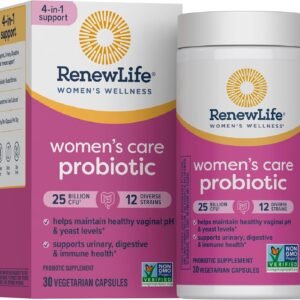 Renew Life Women’s Probiotic | 25 Billion CFU | 30 Vegetarian Capsules | Supports Urinary, Digestive, and Immune Health | Dairy, Soy and Gluten-Free Supplement