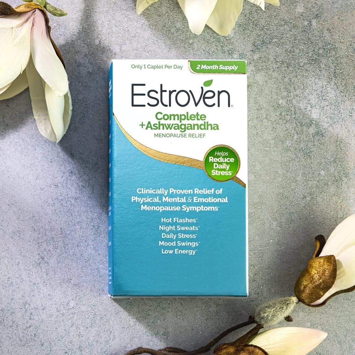 Estroven Complete + Ashwagandha Multi-Symptom Menopause Supplement for Women - 60 Ct. - Clinically Proven Ingredients Provide Menopause Relief & Night Sweats + Hot Flash Relief* - Drug-Free & Non-GMO - Image 11