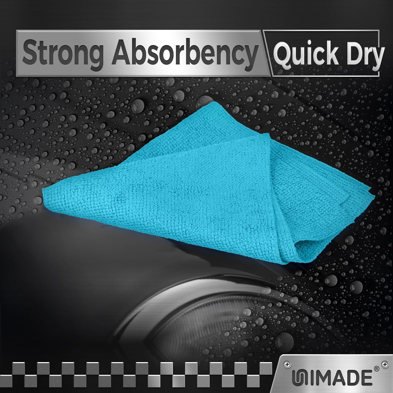 UNIMADE Microfiber Cleaning Cloth, 24 Pack Reusable Microfiber Towels for Cars Lint Free Cleaning Shop Towel Rags for Home Kitchen Automotive Bar Mechanic Restaurant Garage, 11"x 12", Multicolor - Image 5