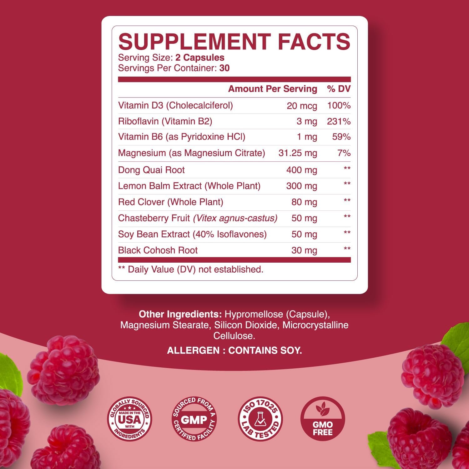 Phytoral Complete Herbal Menopause Supplement for Women - Female Hormone Balance Capsules for Night Sweats Hot Flashes & Mood Swings with Dong Quai Chaste Berry & Black Cohosh Root - 60 Count - Image 7
