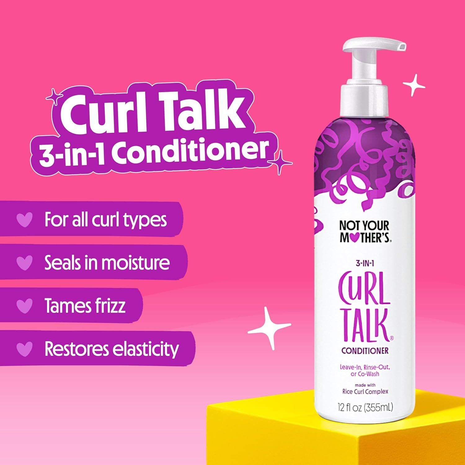 Not Your Mother's Curl Talk Shampoo and Conditioner Set for Curly Hair - (2 Pack) 12 fl oz - Shampoo and Conditioner for Women with All Curl Types - Cleanse & Hydrate Curly Hair - Control Frizz - Image 4