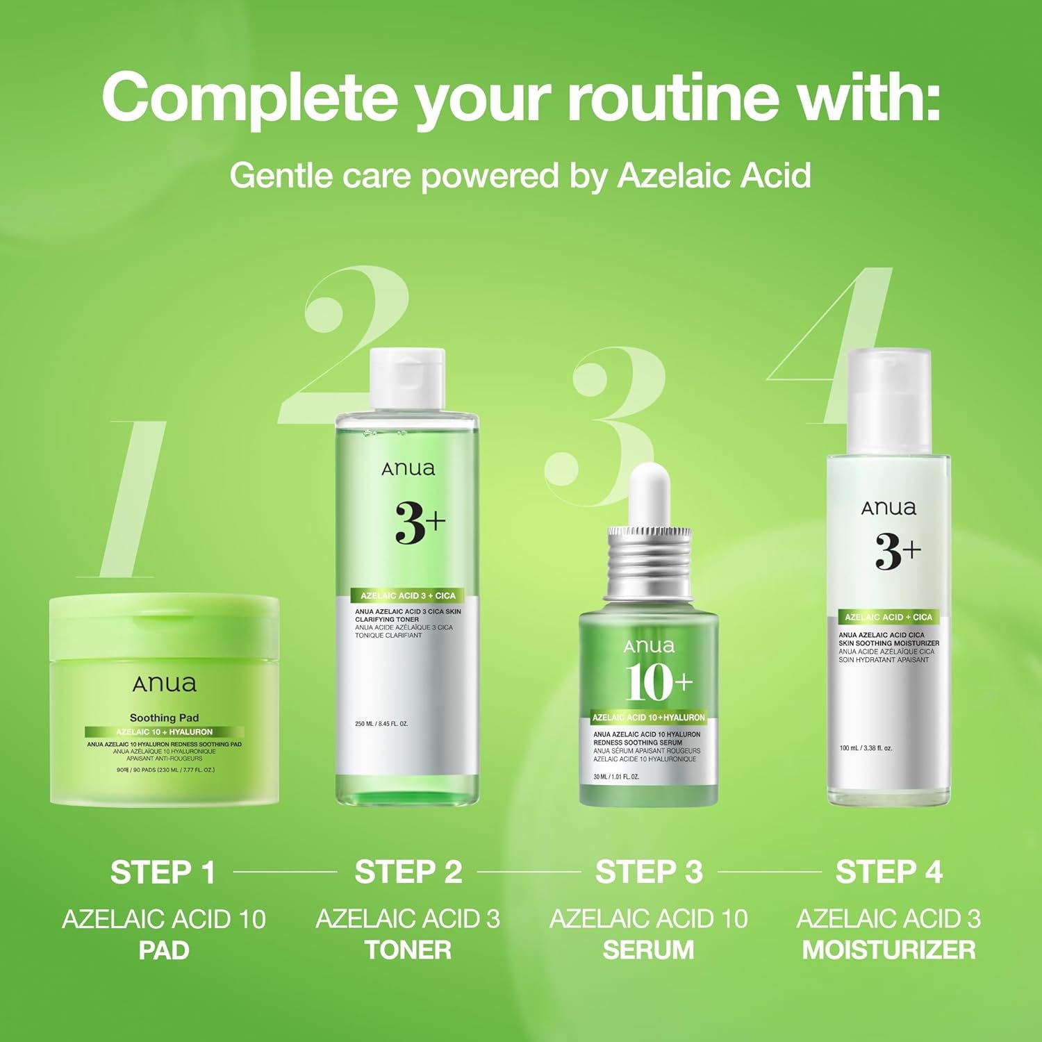 Anua Azelaic Acid 10 Hyaluron Redness Soothing Serum, Facial Serum for Blemish-Prone & Oily-Prone Skin, Lightweight & Hydrating Blemish Care, Hyaluronic Acid, Korean Skincare, 1.01 fl oz. - Image 10