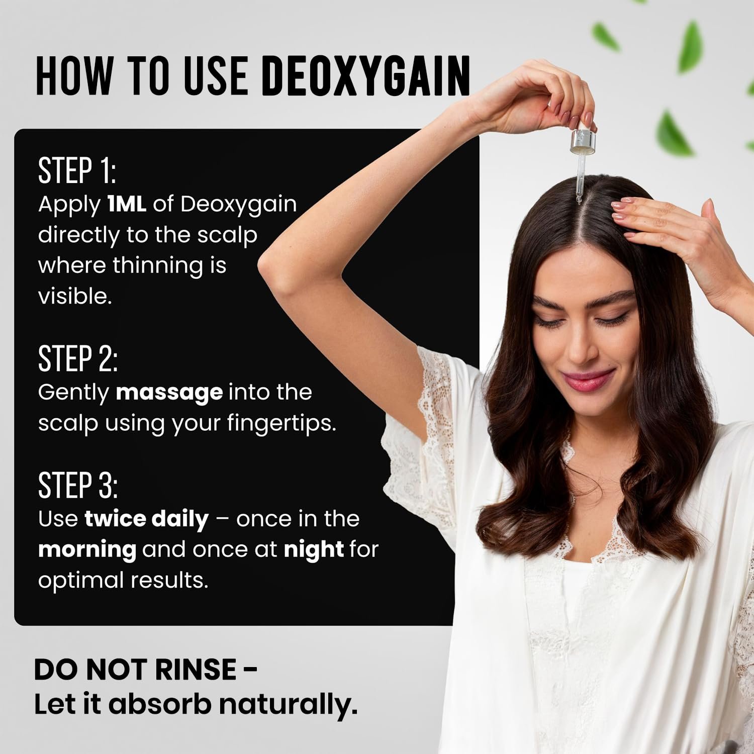 Topical Hair Treatment by Deoxygain - Advanced Hair Growth Formula with 2DDR to Stimulate Follicles Block DHT & Support Hair Regrowth Thicker Fuller Hair Scalp Coverage for Men and Women - 2 fl oz - Image 3