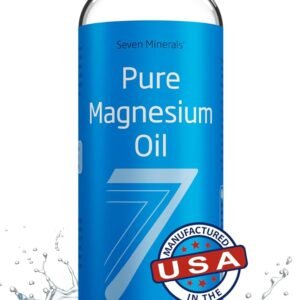 Seven Minerals Pure Magnesium Oil Spray, Big 12oz, USP Grade, Extra Strength, for Feet, Sleep, Muscle Pain & Cramps – Mined in The USA