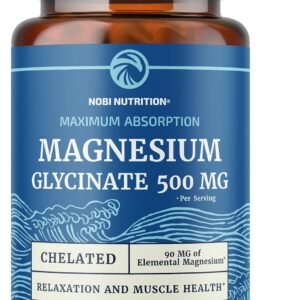 Magnesium Glycinate 500mg | High Absorption | Sleep, Muscle, Bone, Heart Health & Relaxation Support for Women & Men | Chelated Mag Glycinate | Magnesium Supplement | Vegan & Non-GMO | 120 Capsules