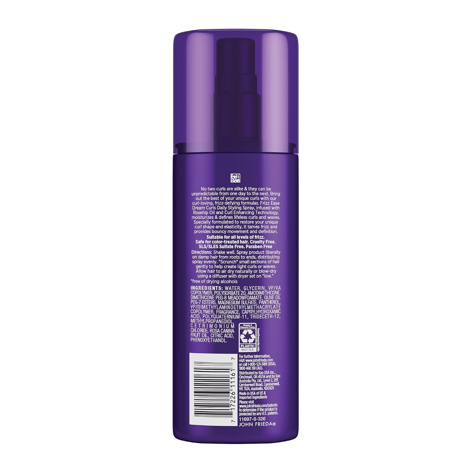 John Frieda Anti Frizz, Frizz Ease Dream Curls Daily Styling Spray for Curly Hair, Magnesium-enriched Formula, 6.7 Oz - Image 7