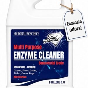 Commercial Multi-Purpose Enzyme Cleaner & Odor Eliminator | Pet & Human Urine, Stains & Odors | Carpet, Laundry, Bathroom, Drain & Trash Deodorizer | Dog, Cat, Organic Waste Remover (1 Gallon)