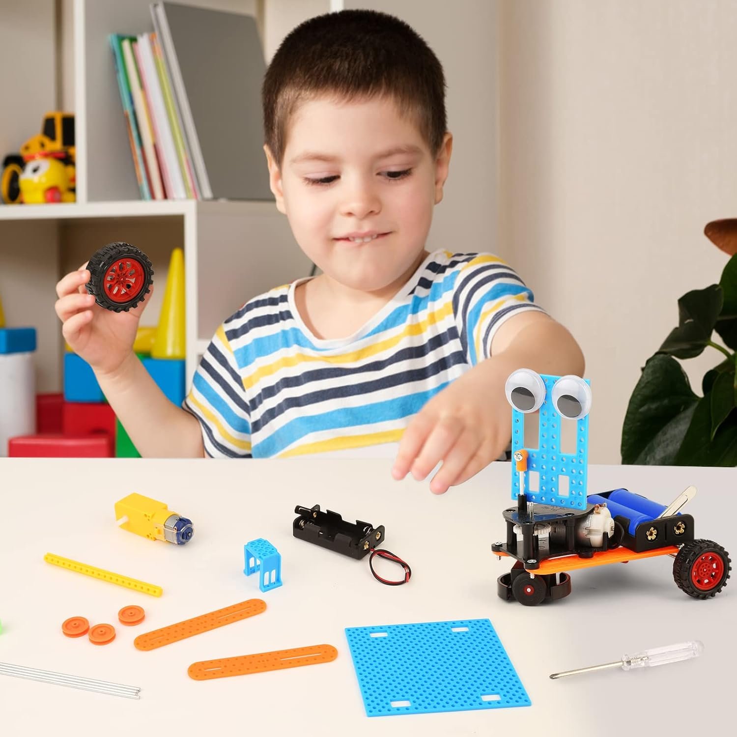 STEM Kits for Kids Crafts 6-8 8-12, Boys Gifts Toys for 6 7 8 Year Old Boy Birthday Gift Ideas, STEM Toys Crafts 6+ 7+ yr, Robotics Science Kits Activities Robot Building Age 8-10 9 10 11 12 13 14 - Image 6