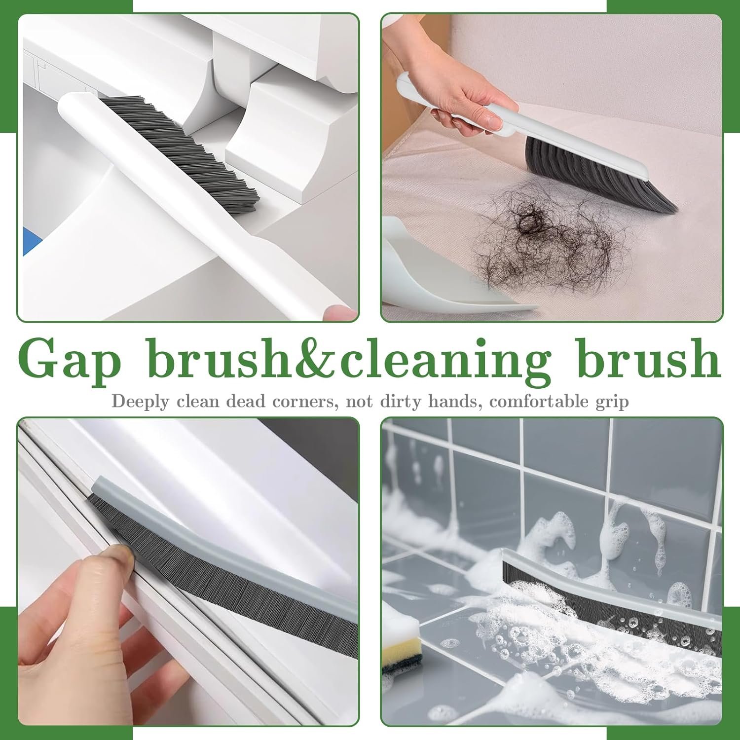 15pcs Crevice Cleaning Brush, Hard Bristle Scrub Brushes Tools, Multifunctional Grout Brush for Home, Bathroom, Ktichen, Window and Corners - Image 3