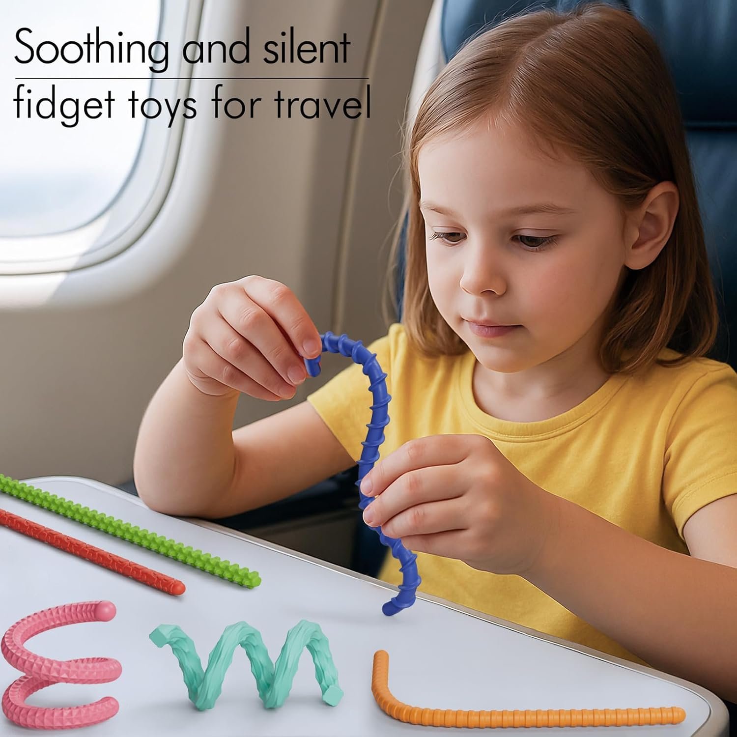 Sensory Fidget Toys for Kids Adults,6PCS Flexible Fidget Sticks for Stress Anxiety Autistic ADHD, Calm Down Travel Airplane Classroom Students Prizes Toys, Stocking Stuffers for Teens Boys Girls - Image 5