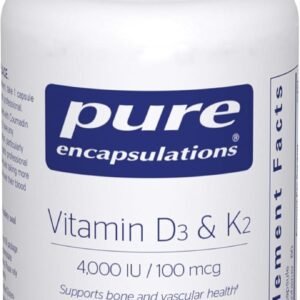 Pure Encapsulations Vitamin D3 & K2 – Bone & Vascular Health Support – Immune Function Support* – Gluten Free – Non-GMO – 60 Capsules