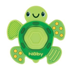 Nuby Teethe N’ Pop Sensory Play Teether – Baby Teething Toy – 3+ Months – Turtle